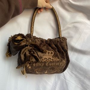 Caramel and brown vintage mini juicy couture satchel purse